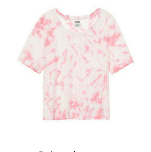 Vs pink, pink tie dye crop - Picture 1 of 2